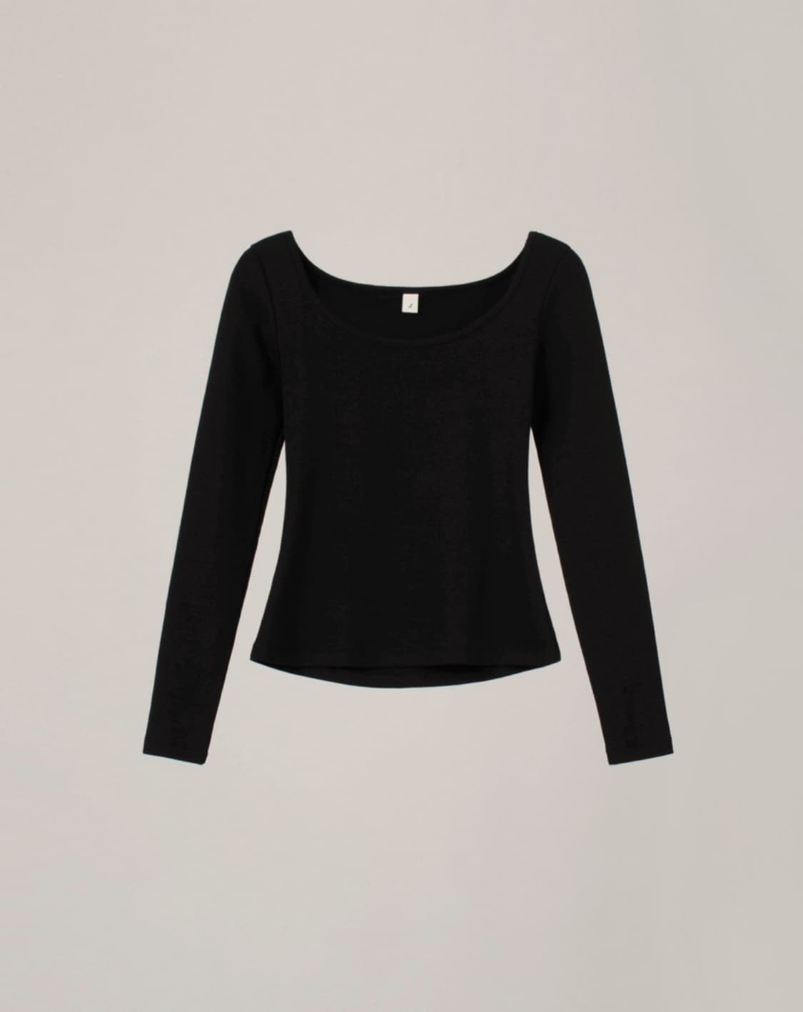 오버듀플레어 스쿱넥 티셔츠 블랙 상품이미지4