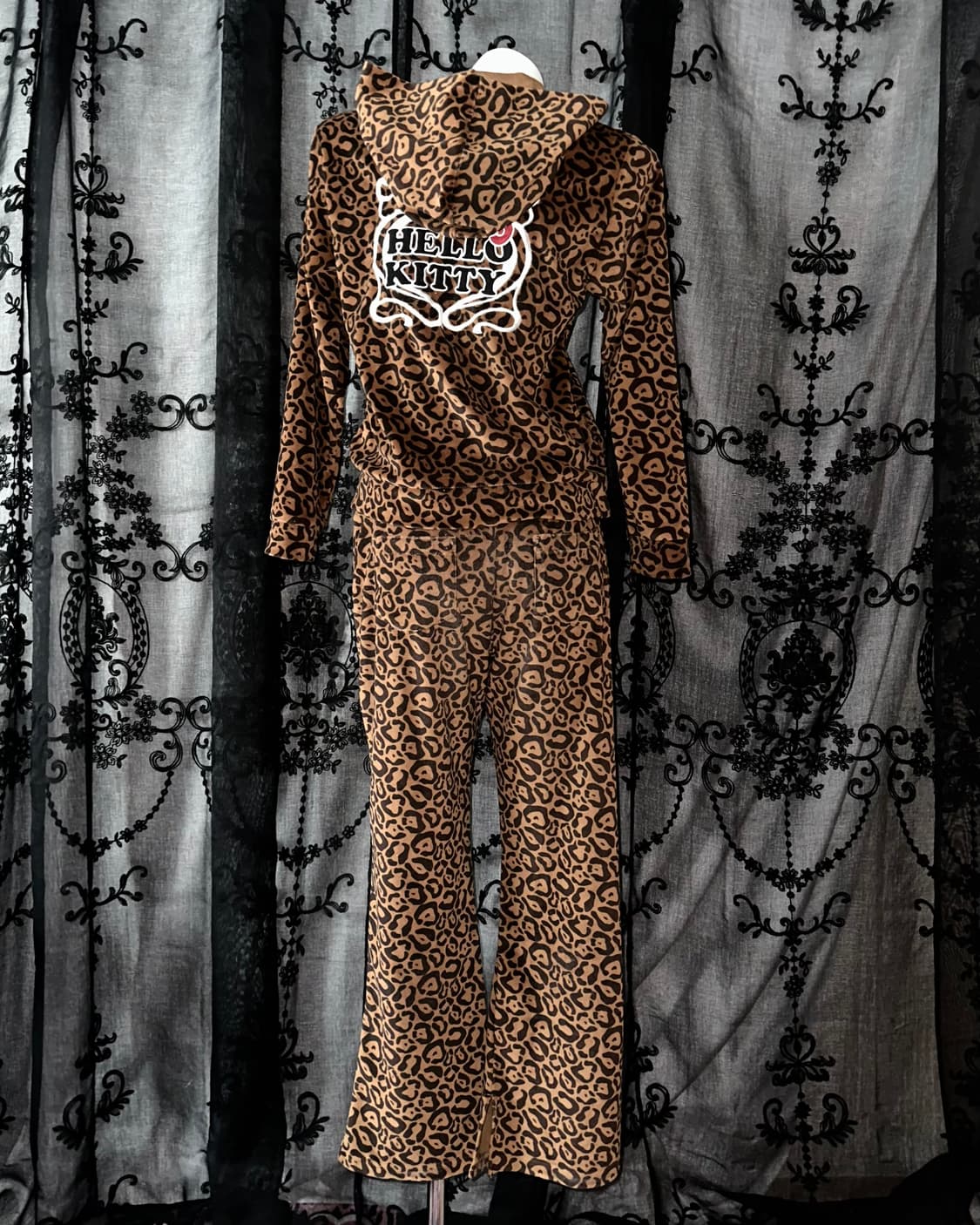 leopard sweat suit set up 상품이미지5