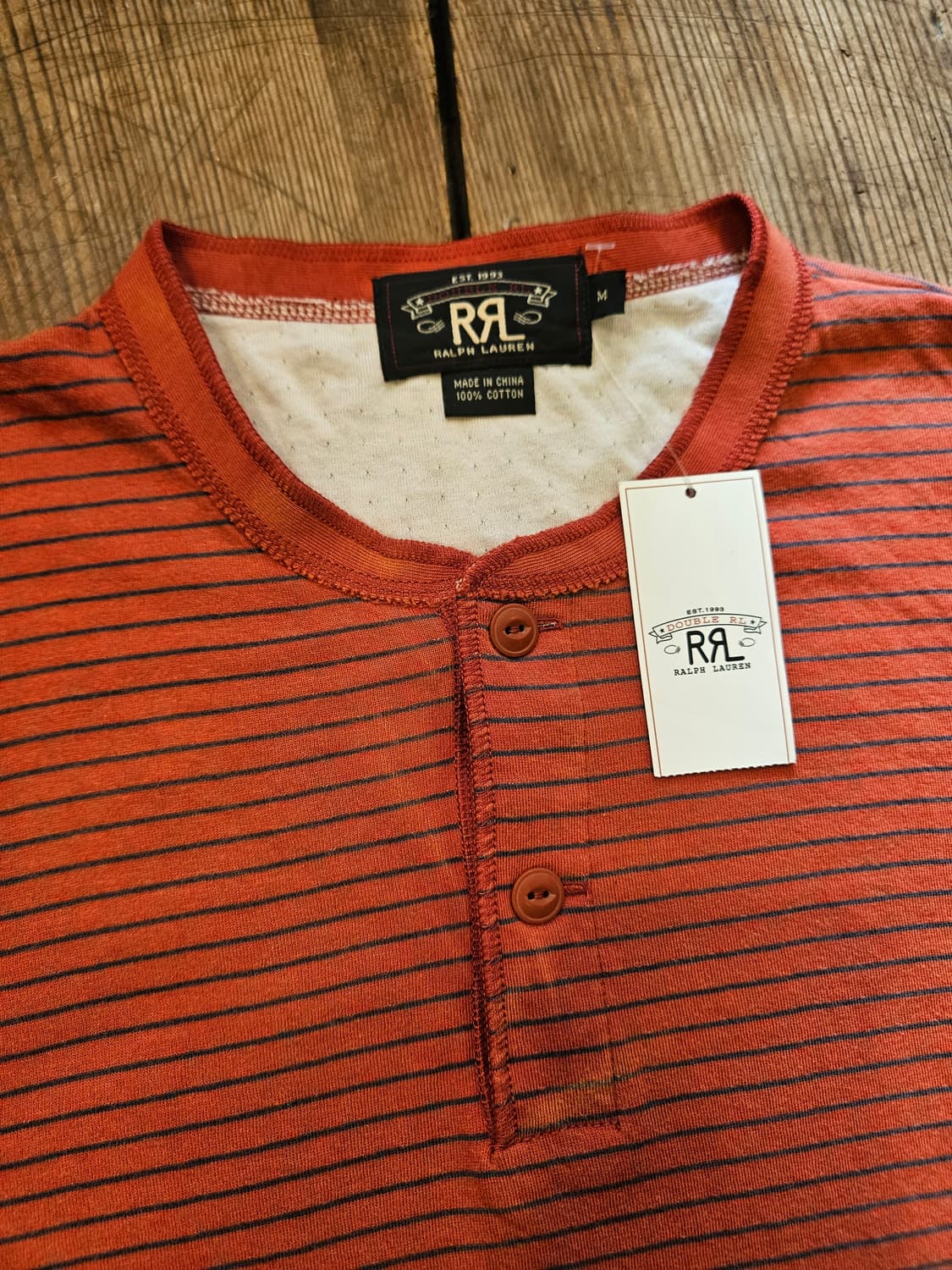 더블알엘 코튼 헨리넥 스트라이프 상품이미지3