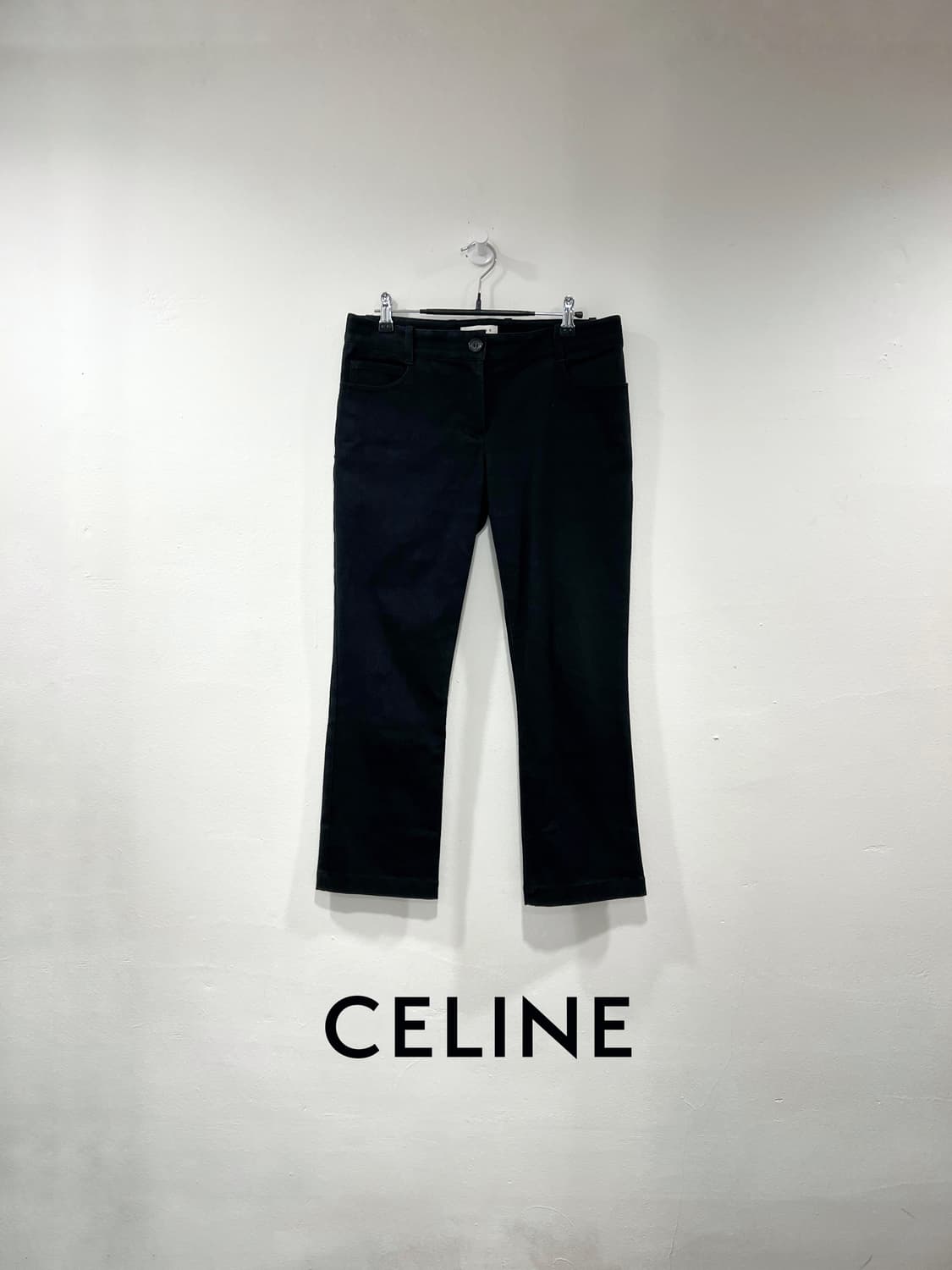 CELINE 셀린느 블랙 팬츠 7부 상품이미지1