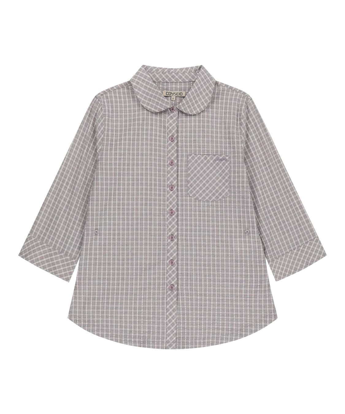 ROUND COLLAR CAPRI SHIRT ASH PINK 상품이미지1