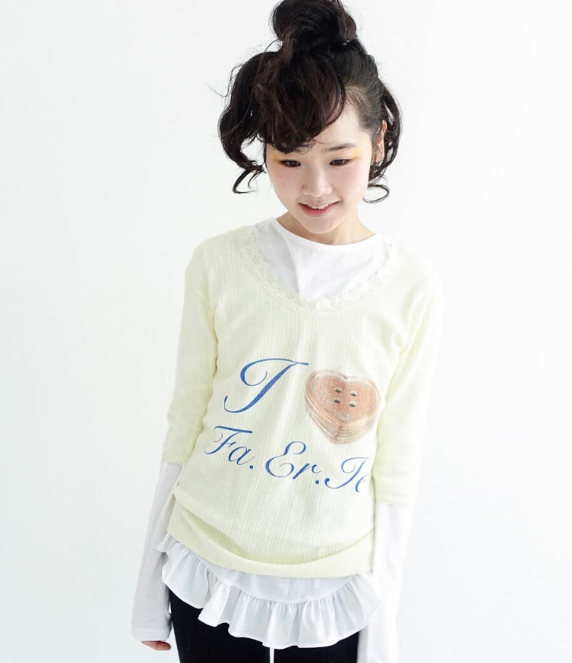  fa.er.ie lace T-shirt (lemon) 상품이미지1