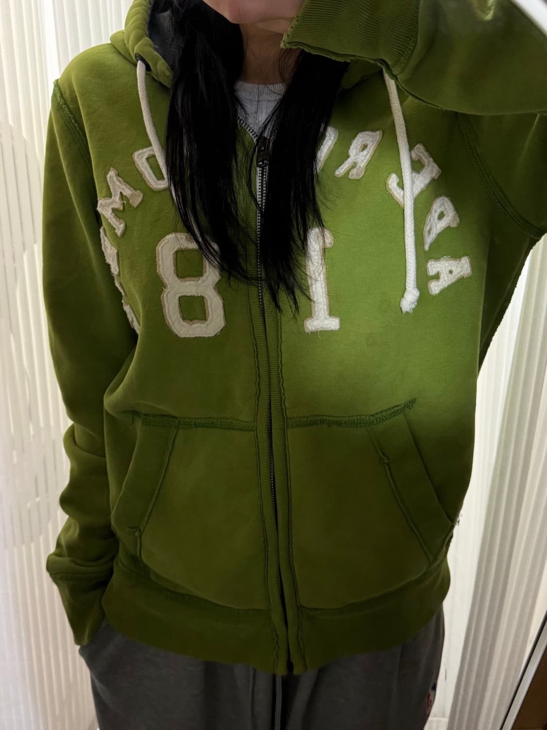 아베크롬비 그린 후드집업 m 상품이미지1