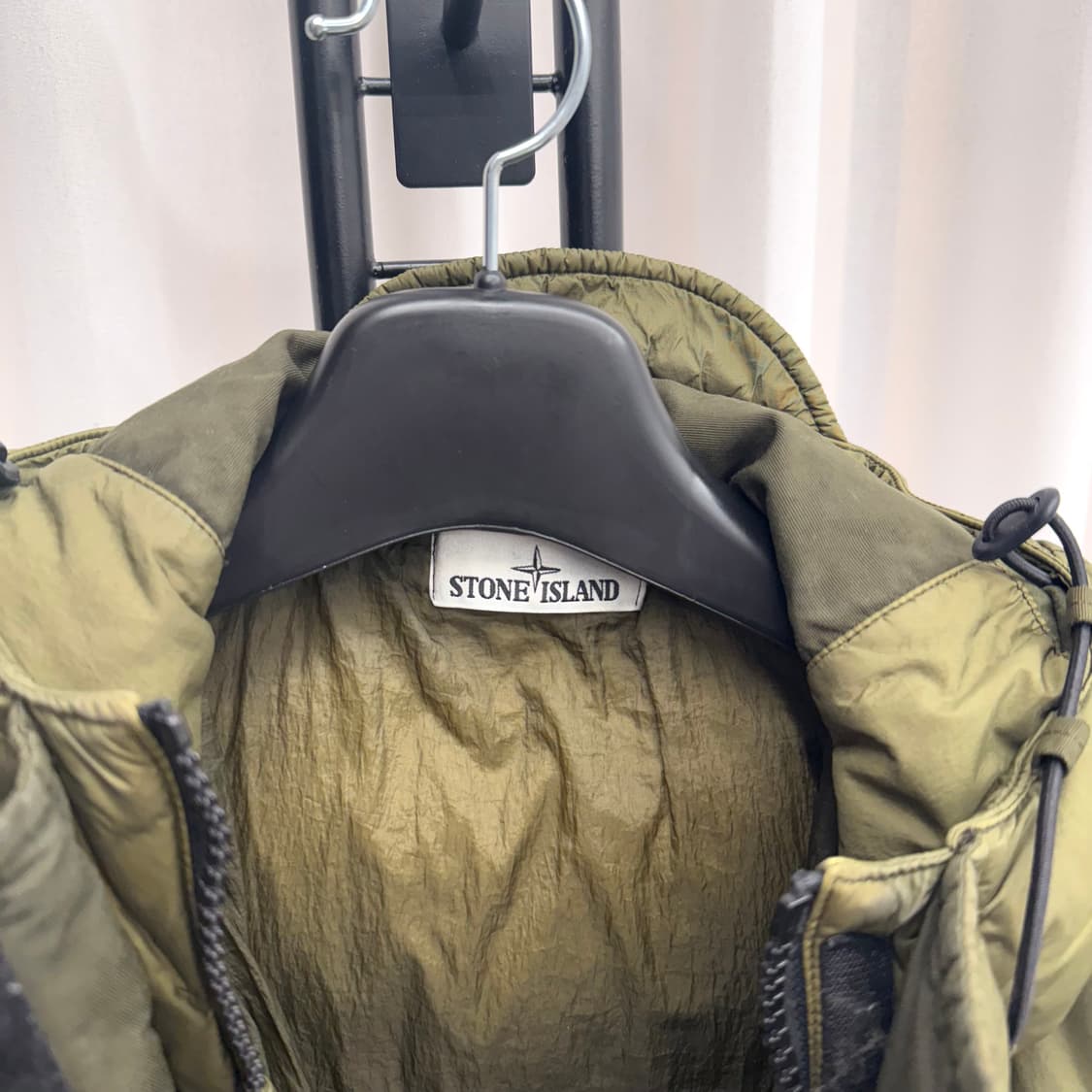 [L] 스톤아일랜드 크링클랩스 롱패딩 카키 상품이미지2