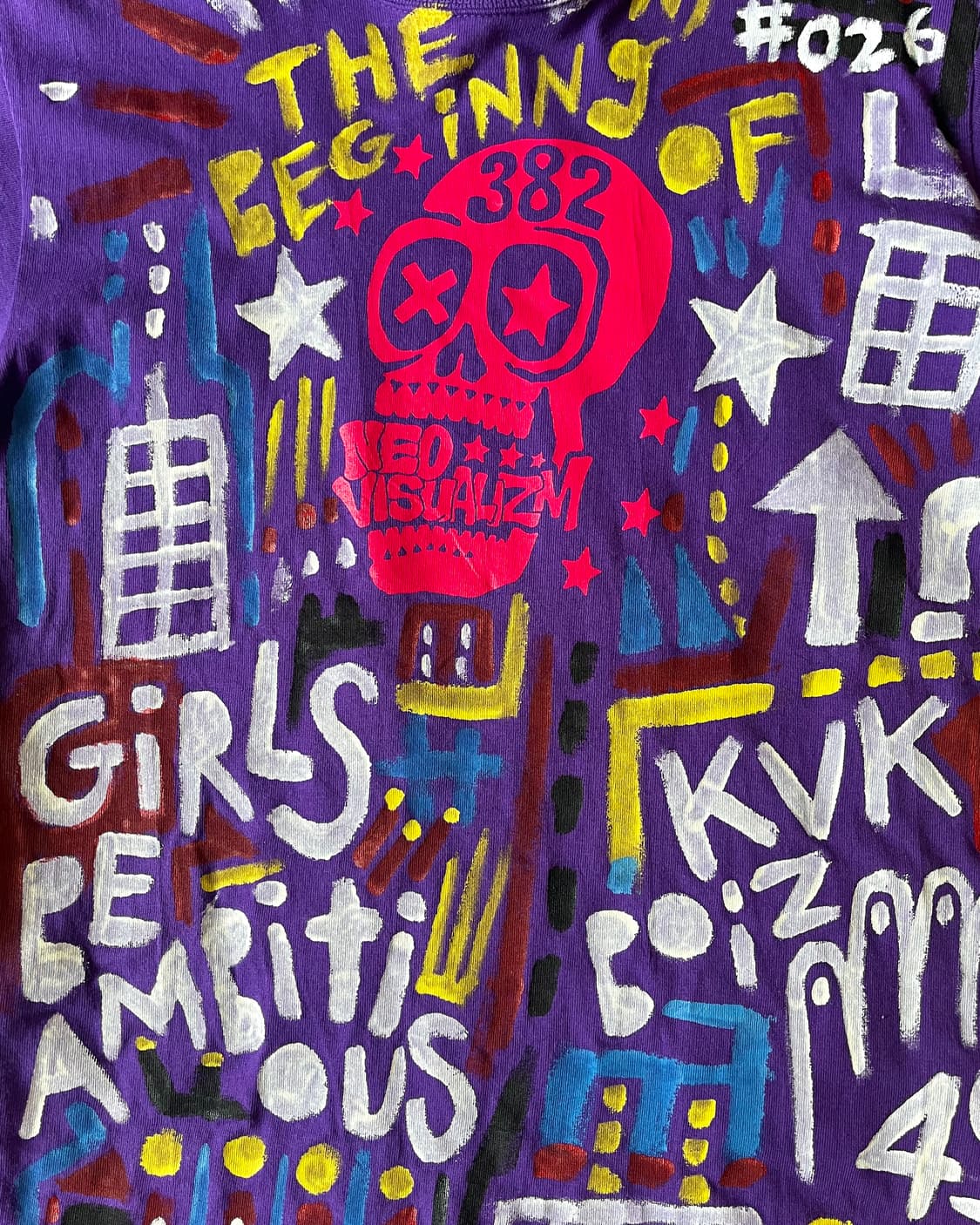 Jpn Vintage Hand Graffiti Paint T-Shirt 상품이미지5