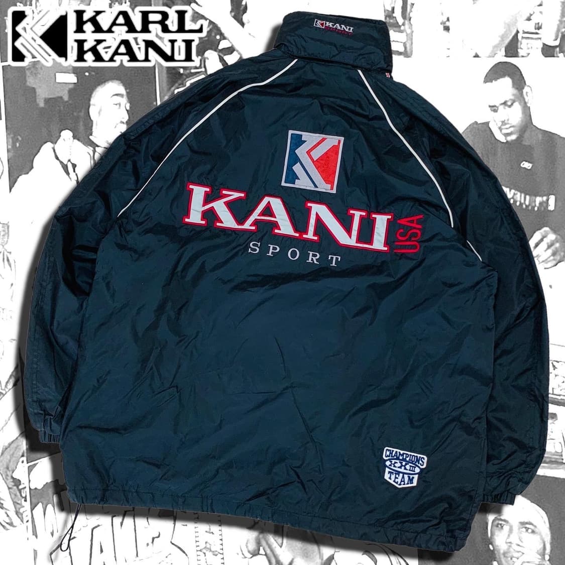 90s karl kani 칼카니 올드스쿨 바람막이 상품이미지1