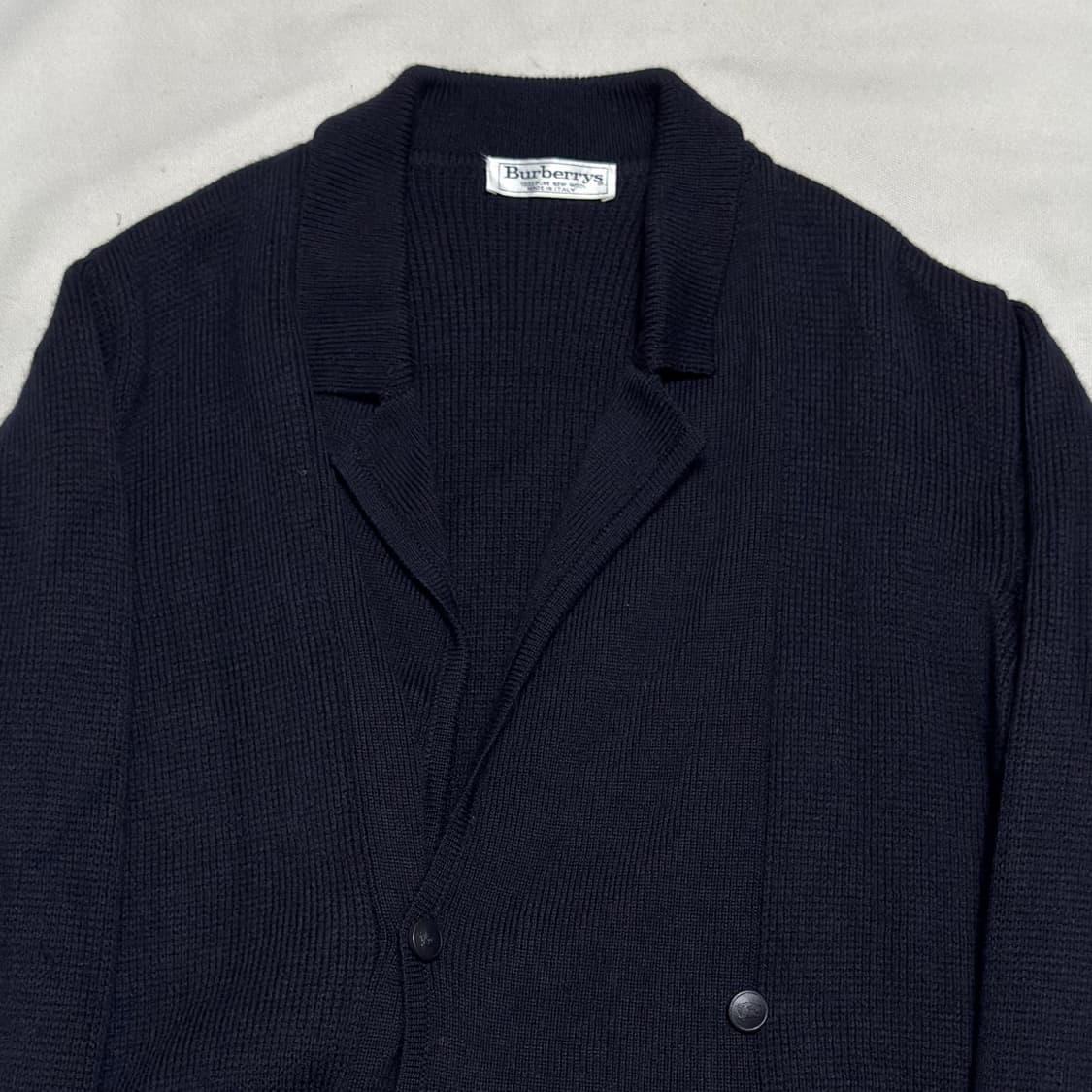95 버버리 더블 브레스티트 네이비 니트 가디건 상품이미지1