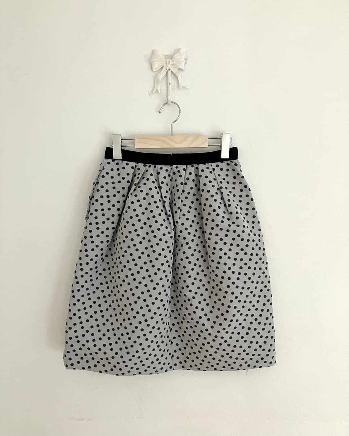 그레이 도트 스커트 상품이미지3