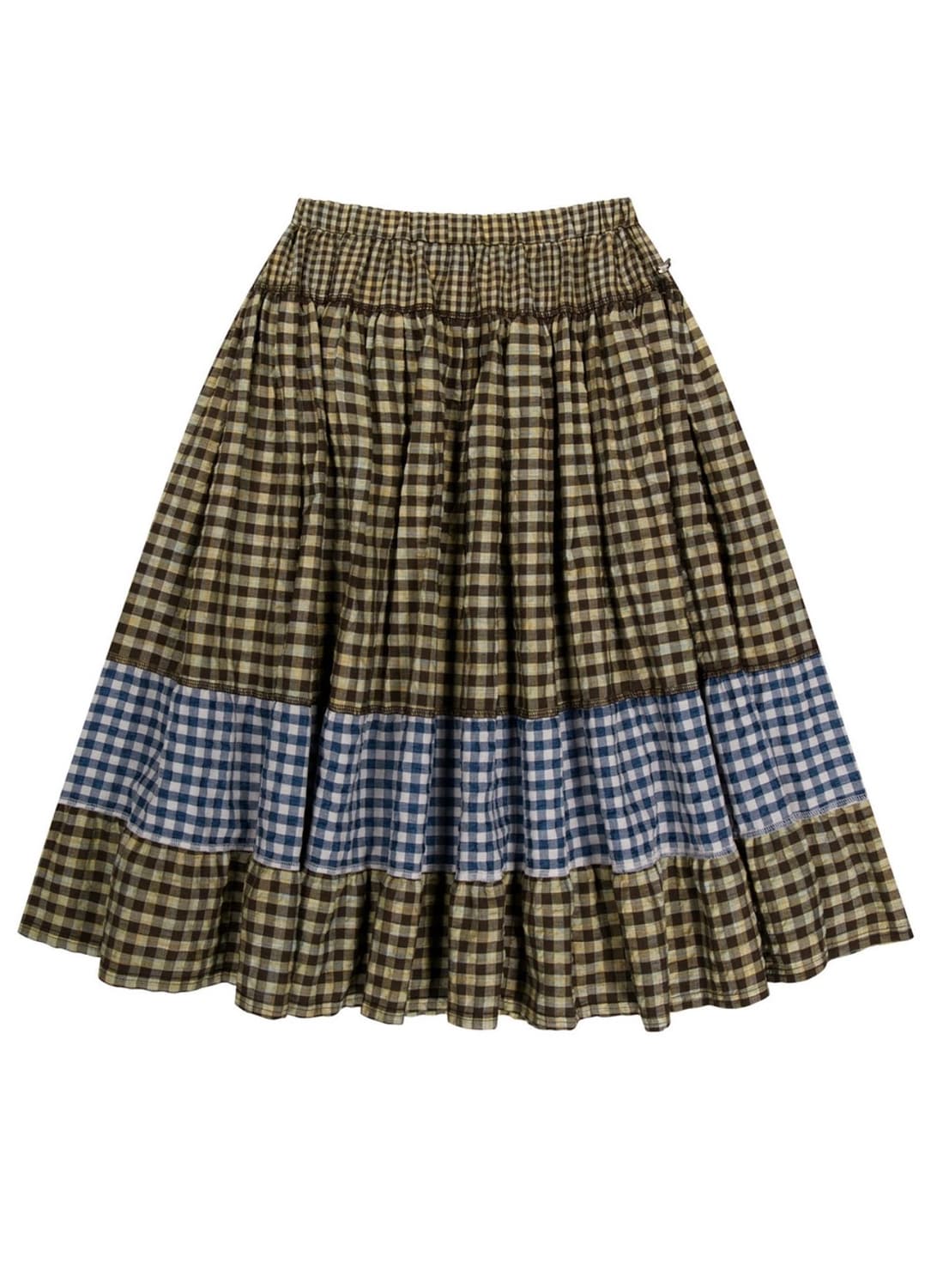 코이세이오 모리 체크 스커트 브라운 상품이미지1
