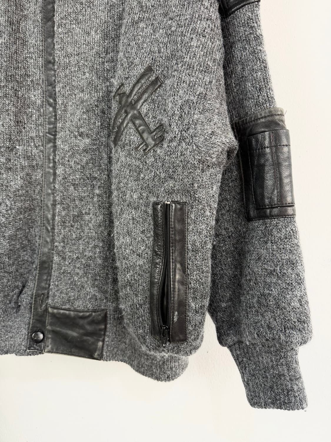 90s 이태리 메이드 빈티지 니트 봄버 상품이미지3