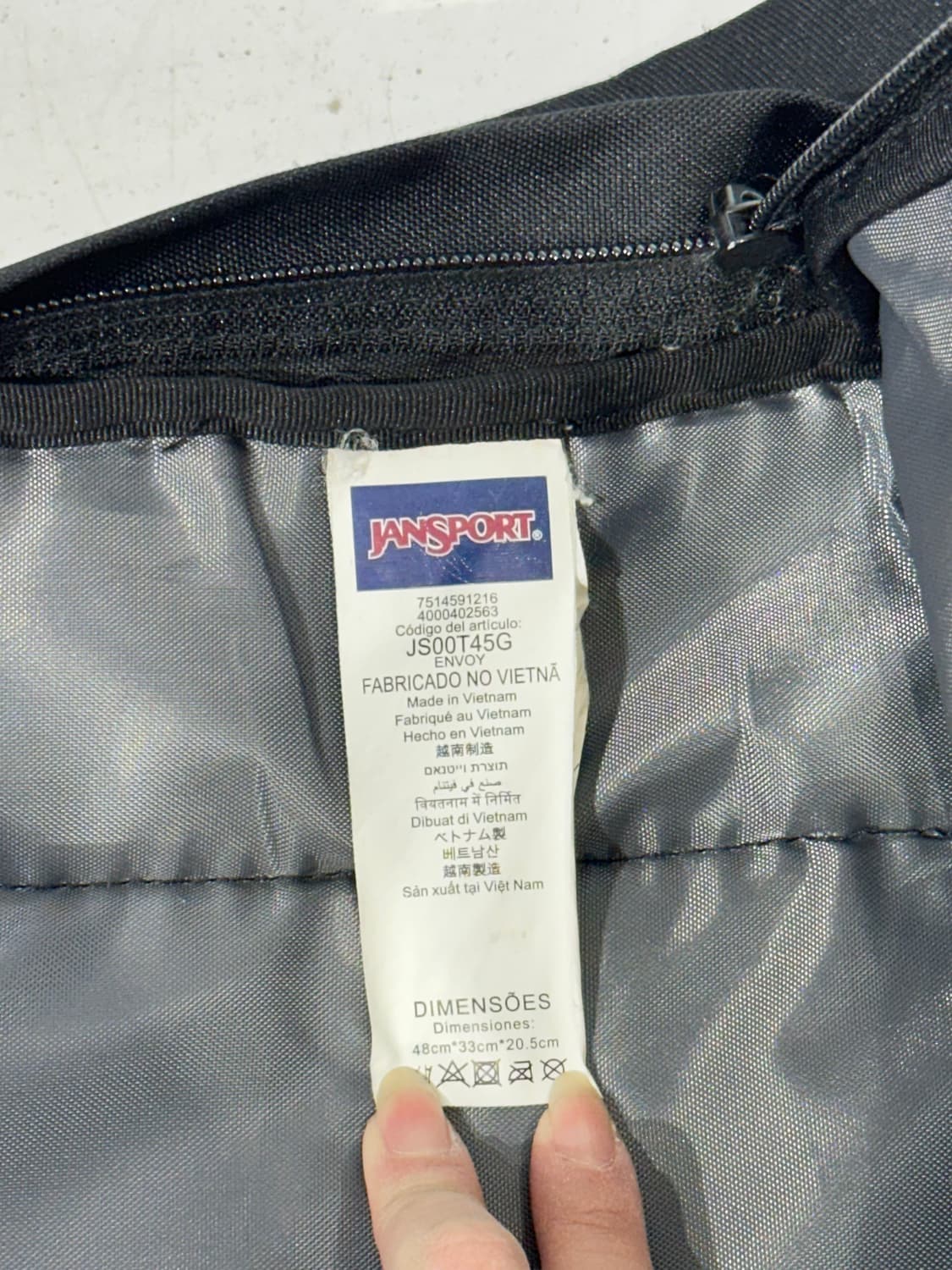 잔스포츠 블랙 엔보이 백팩 학생 책가방  상품이미지6