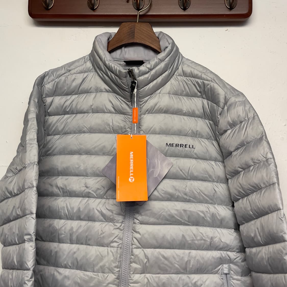 머렐 프리미엄 덕 다운 그레이 경량 패딩 자켓    상품이미지3