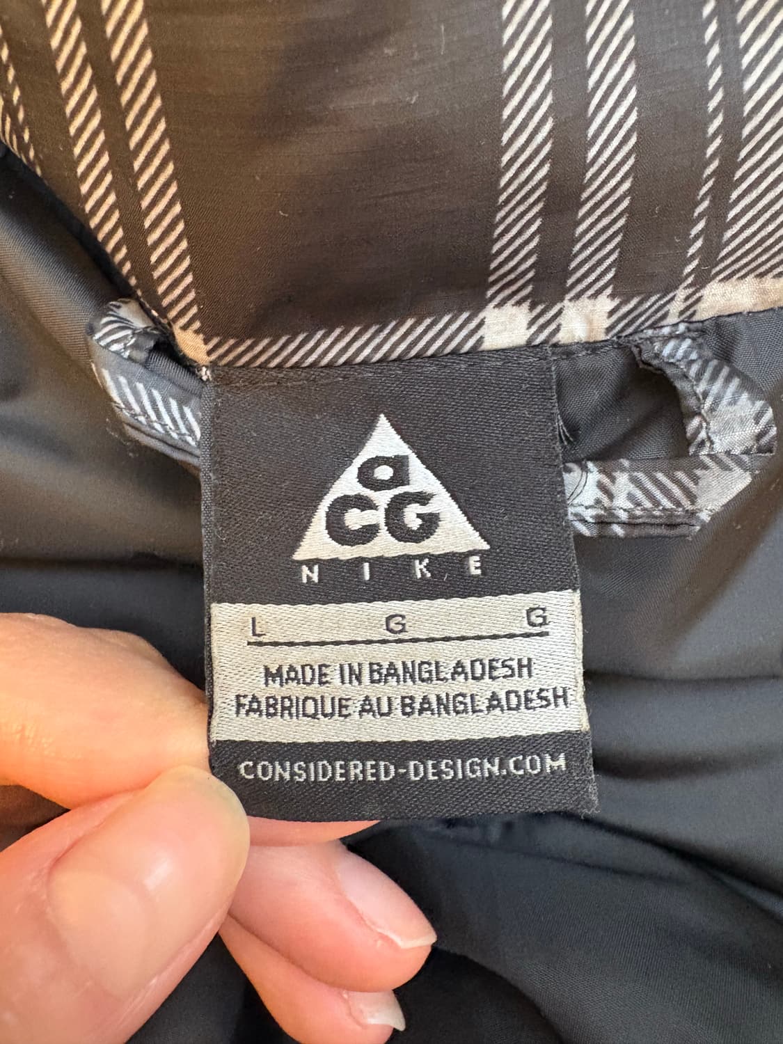 나이키 acg 체크 패딩 L 상품이미지2