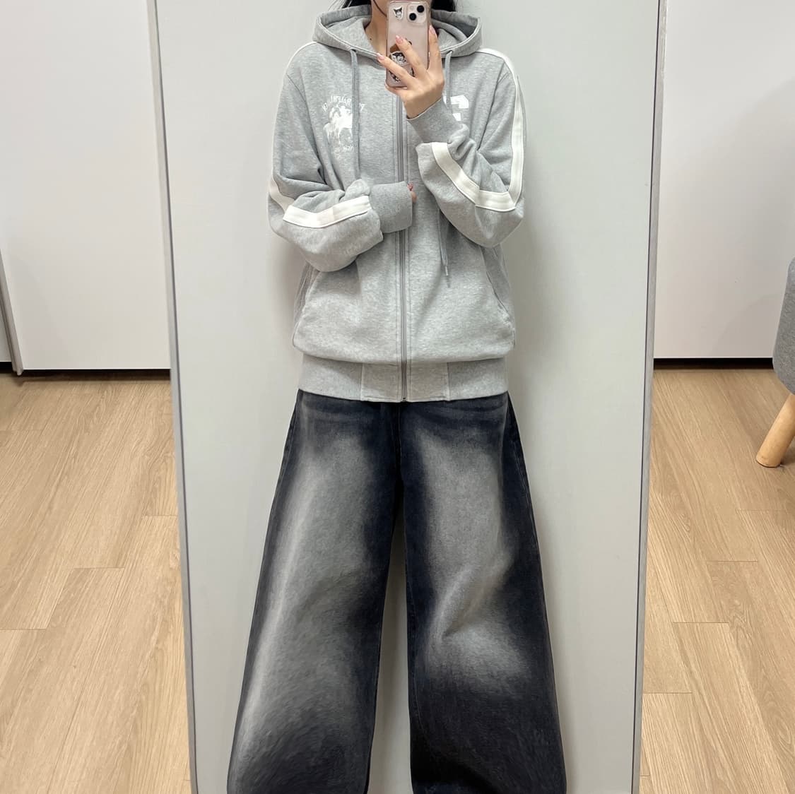 폴로 랄프로렌 빅포니 그레이 후드집업 상품이미지1