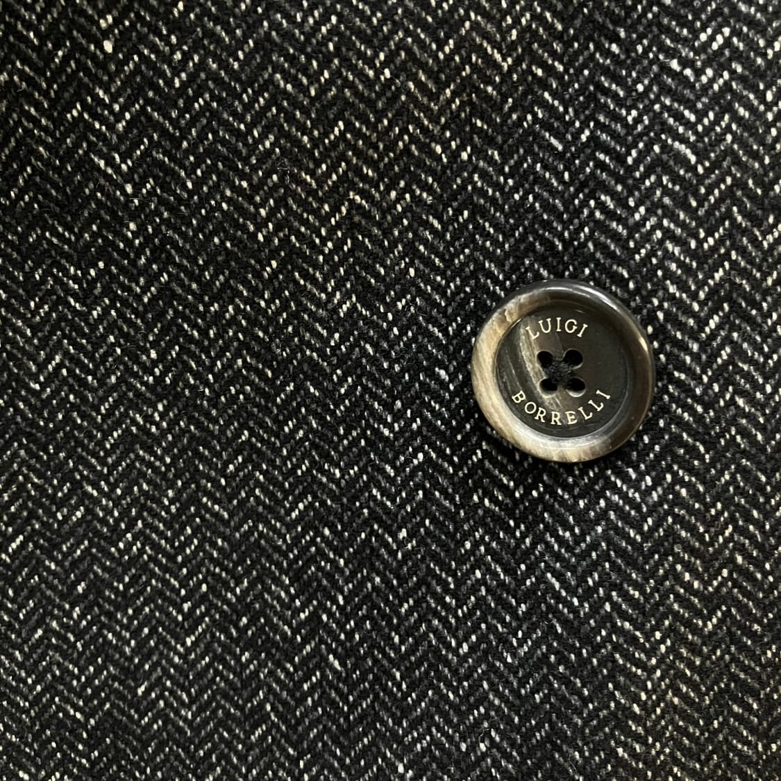 루이지 보렐리 그레이 헤링본 더블 브레스티드 코트 48 상품이미지6