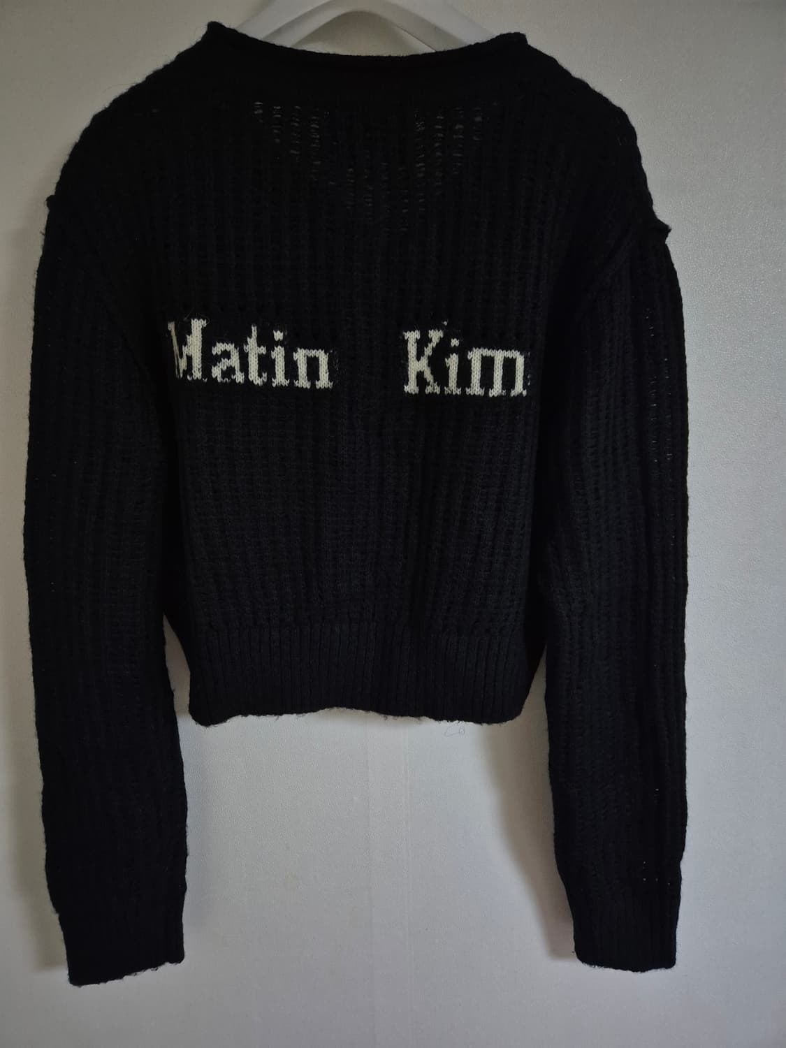 마뗑킴 크롭 블랙 니트 가디건 S 상품이미지4