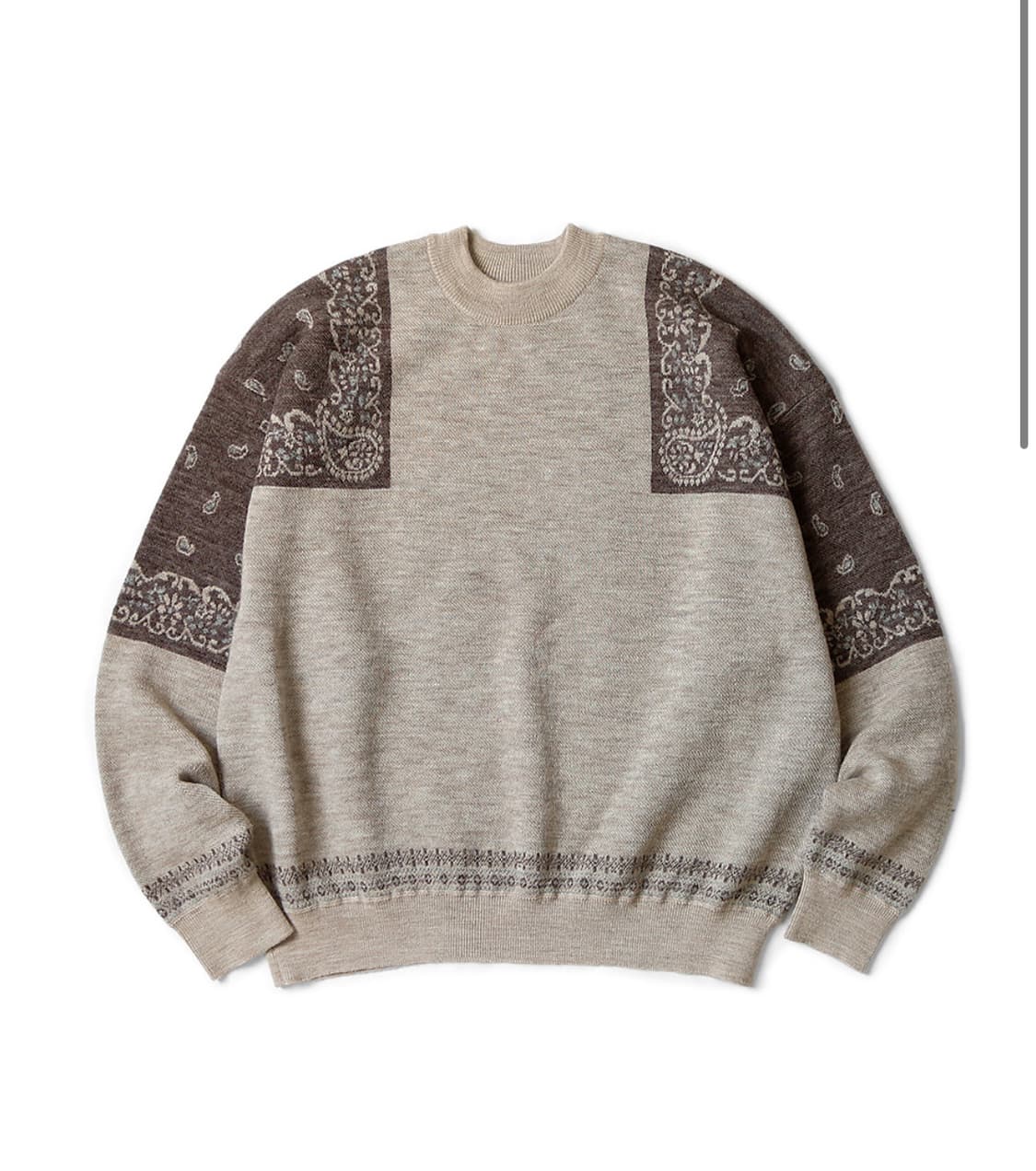 [새상품] 캐피탈 반다나 크루넥 니트 스웨터 상품이미지1