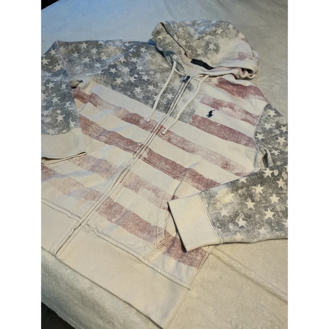 폴로 랄프로렌 데님 앤 서플라이라인 성조기 풀집 후드티 상품이미지3