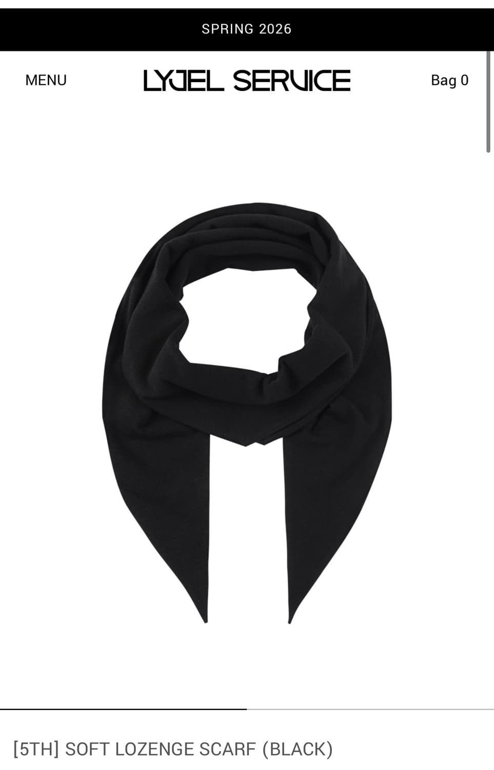 lyjel 리젤서비스 스카프 블랙 상품이미지1