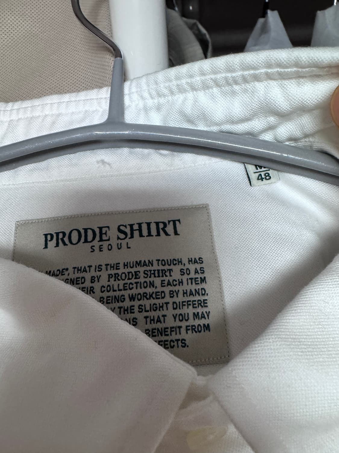 프로드셔츠 d-300 옥스포드 셔츠 화이트, 블루 m(컴포트48) 상품이미지2