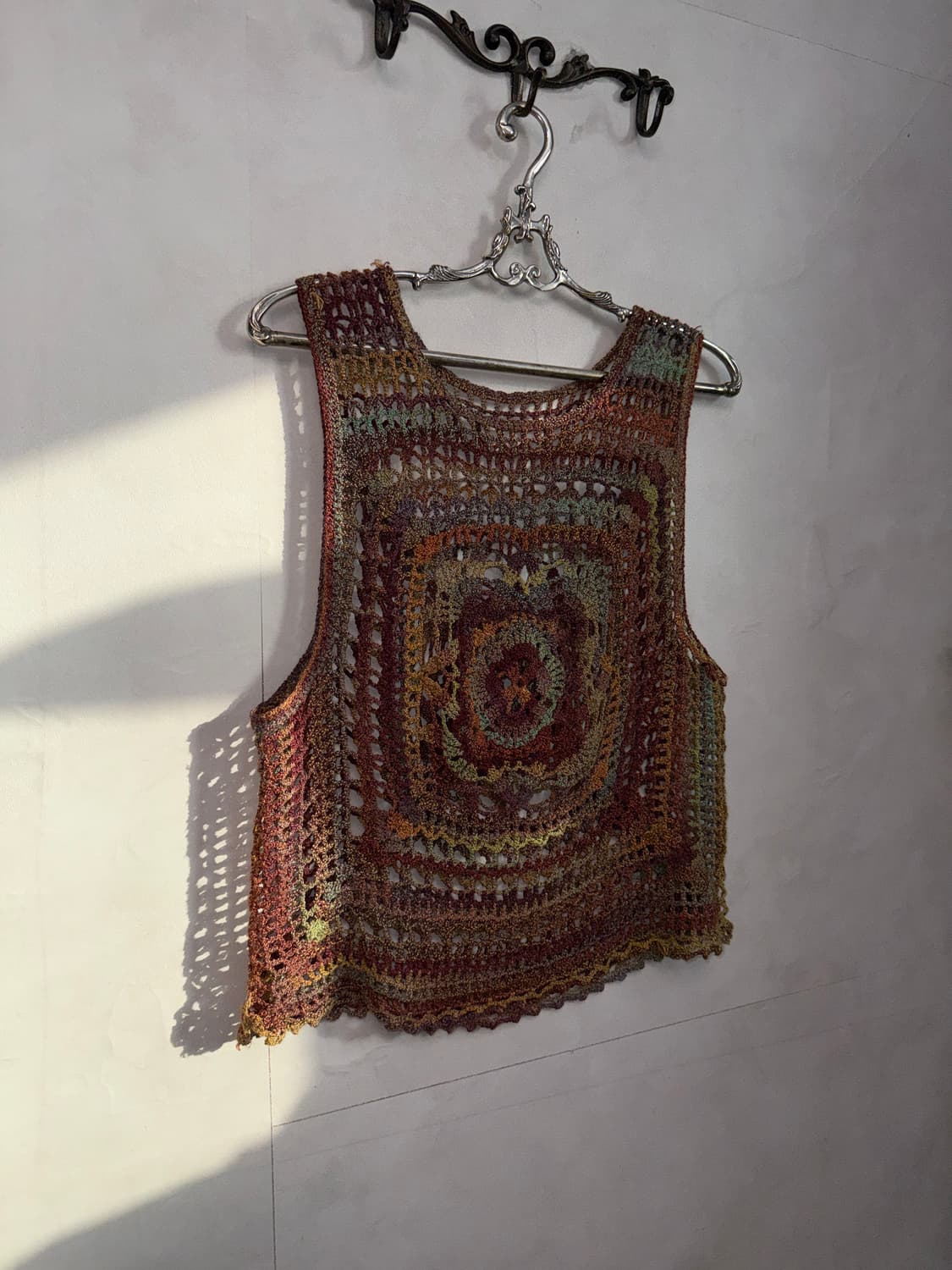 Bohemian mute rainbow crochet sleeveless 상품이미지2