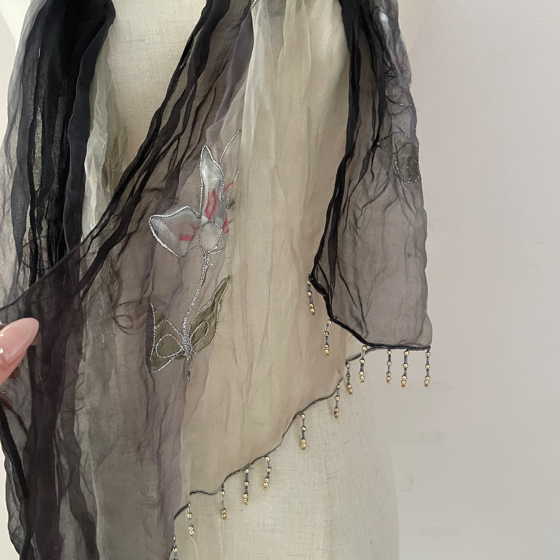 빈티지 스카프 실크 스카프 페어리 히피그런지 모리걸 그런지페어리 상품이미지3