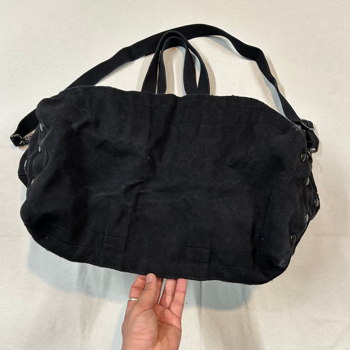 할리데이비슨 캔버스 토트백 숄더백 2way 가방 블랙 상품이미지4