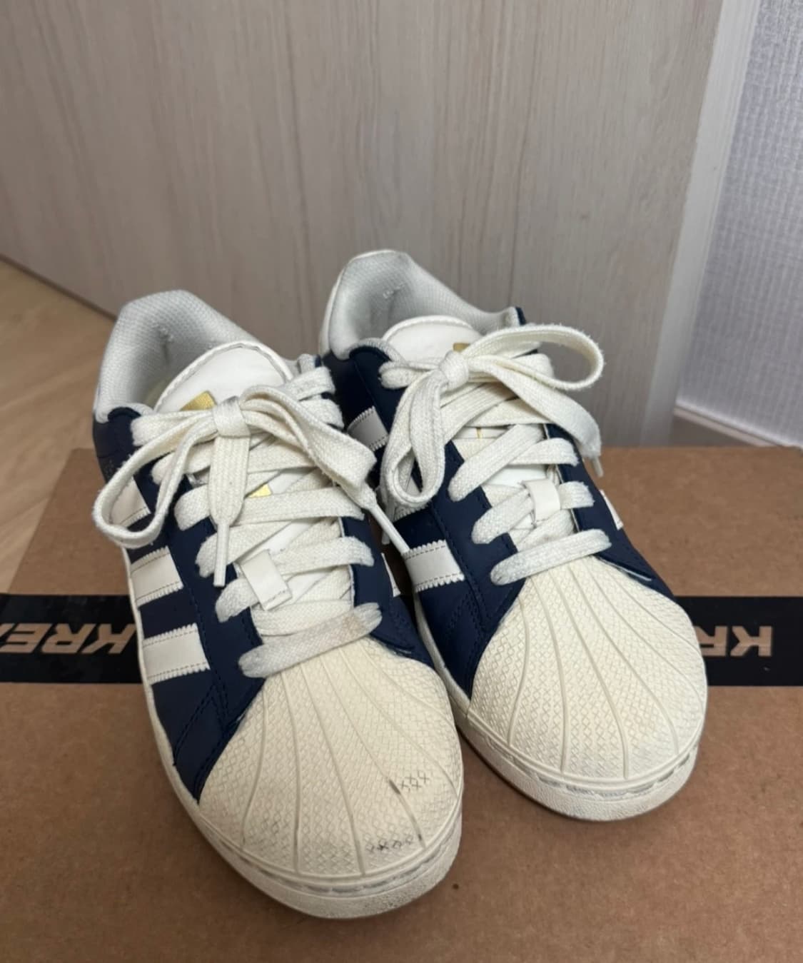 아디다스 슈퍼스타 네이비 화이트 운동화 225 상품이미지1