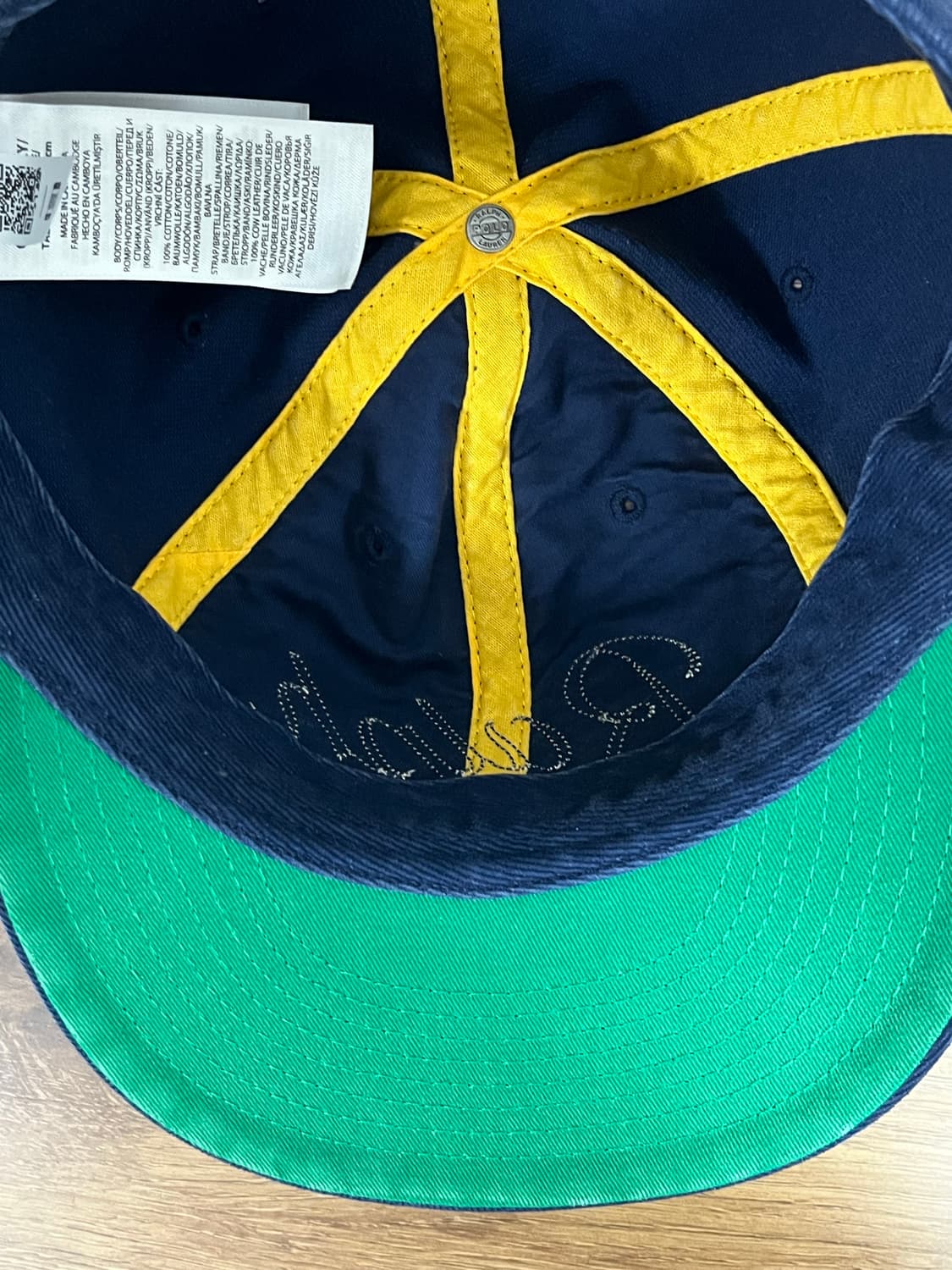 폴로 아플리케 트윌 볼캡 네이비 상품이미지4