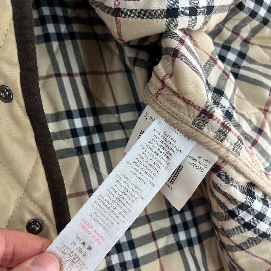 버버리 키즈 퀼팅자켓 4y 상품이미지7