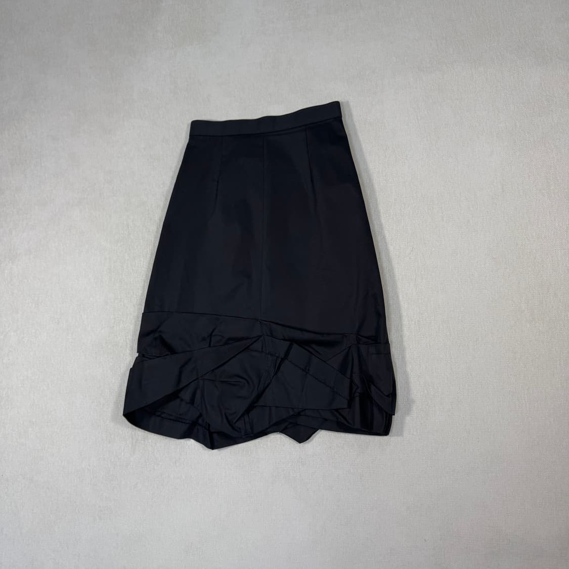 Folded Black Skirt 상품이미지4