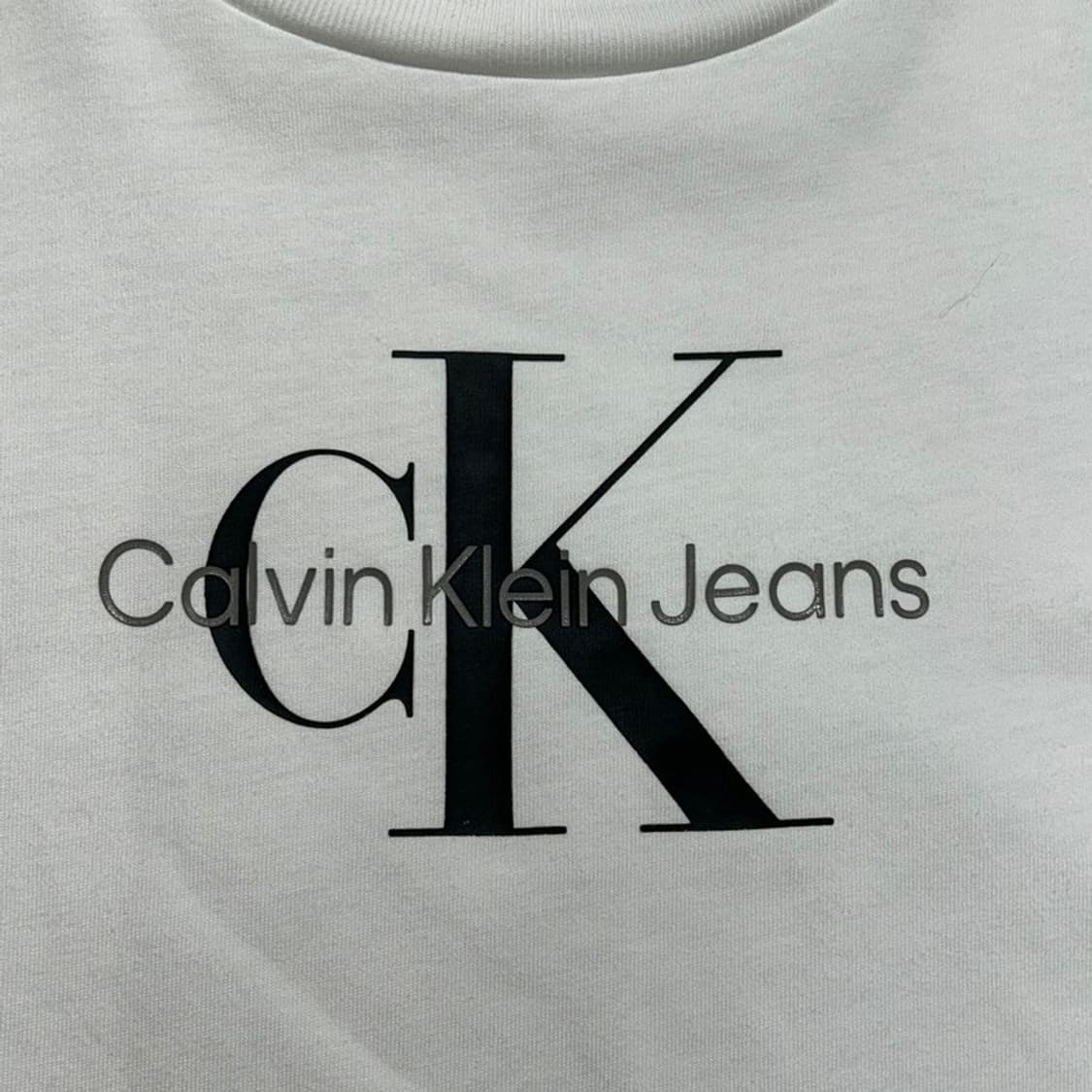 CALVIN KLEIN Jeans 크롭 프린팅 반팔티 S 상품이미지4