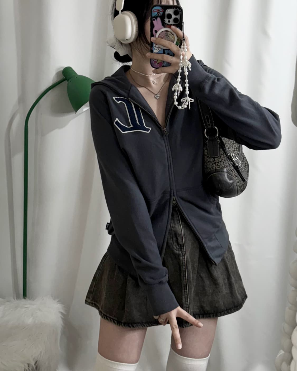 네이비 라이언즈 투웨이 후드 집업 상품이미지1