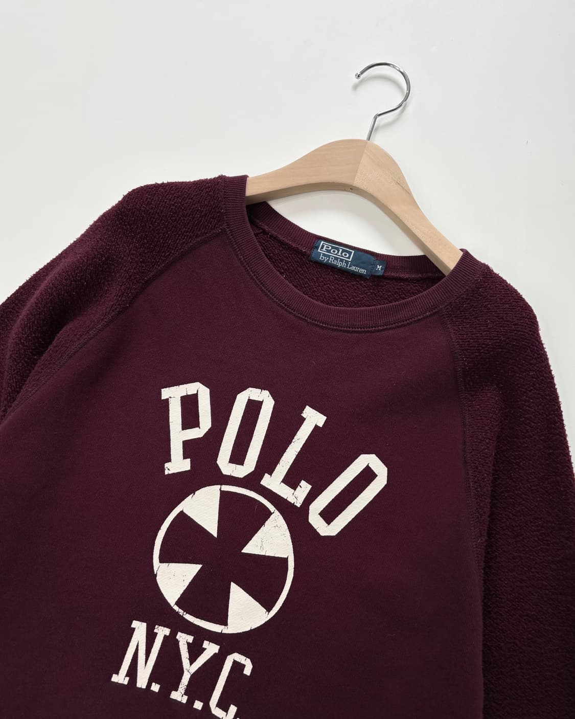 Polo 폴로 랄프로렌 버건디컬러 스웻셔츠 상품이미지4