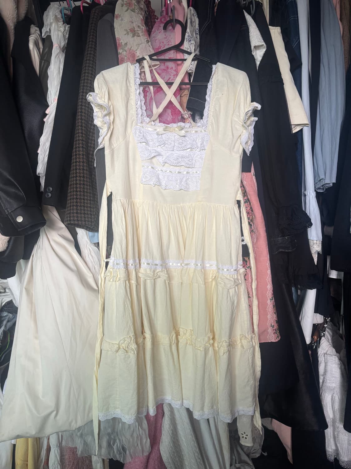 레이스 로리타 밴딩 원피스 상품이미지1