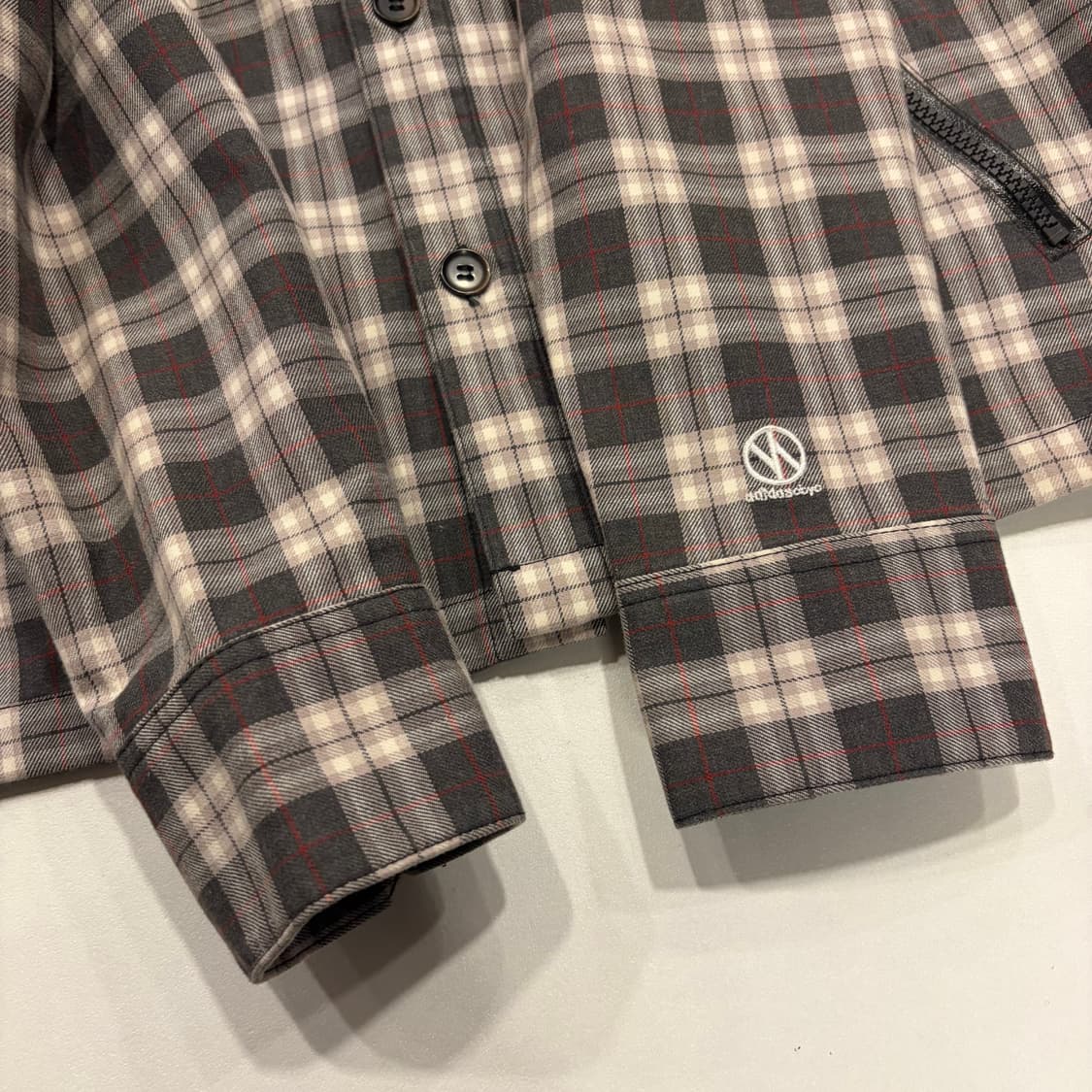 [85] 아디다스 네이버후드 체크 셔츠 자켓 지퍼 디테일 B231 상품이미지7