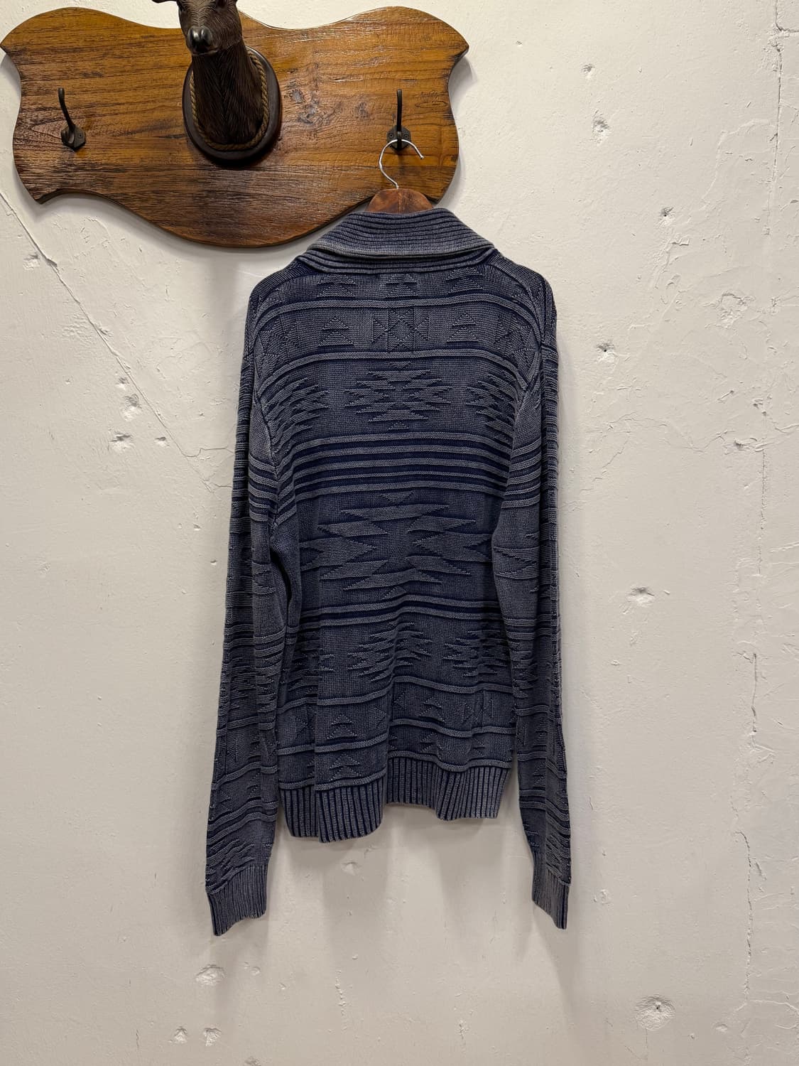 L) NAVY Cotton Shawl Collar Cardigan 상품이미지6