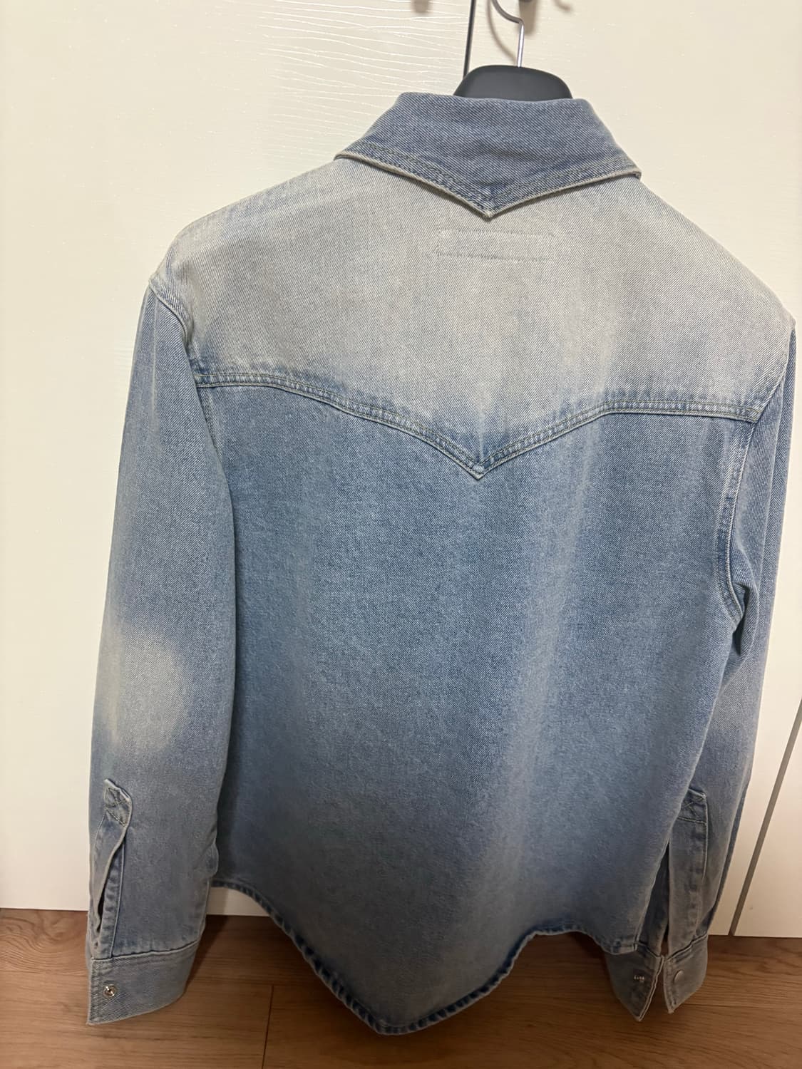 애프터프레이 크루저 데님 워시드 셔켓 라이트 인디고 m 상품이미지3