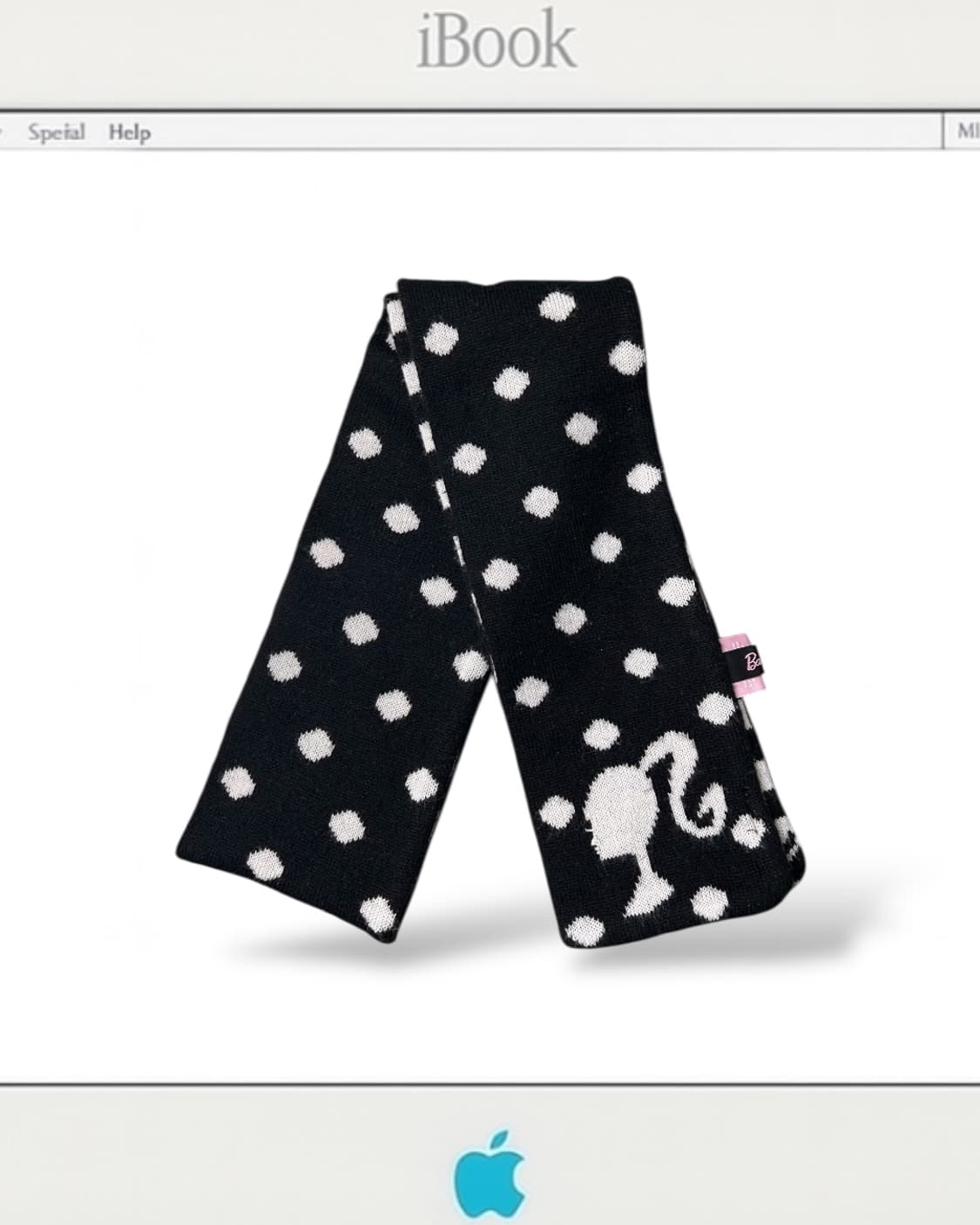 jp vintage 바비 스트라이프 도트 리버시블 머플러 상품이미지2