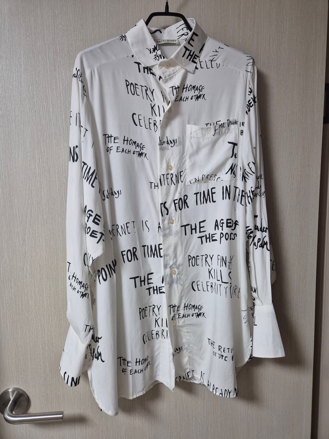EACH X OTHER 이치아더 프린트 셔츠 화이트 스몰 블라우스 상품이미지1