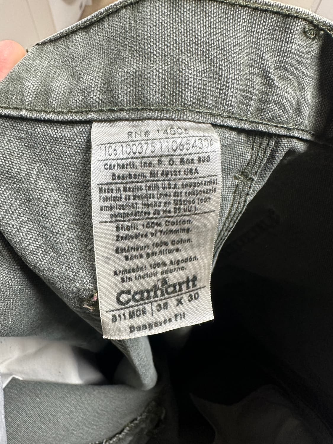 칼하트 B11 MOS (36x30) 상품이미지3