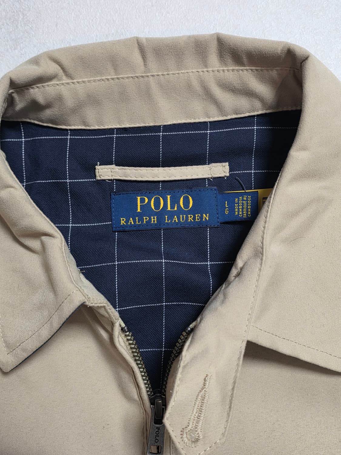 폴로 랄프로렌 베이지 qr L사이즈 자켓  바이스윙 해링턴 바라쿠다 상품이미지2