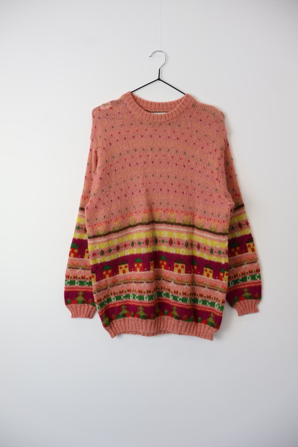 Benetton Coral Pink Italy Fair Wool Knit 상품이미지4