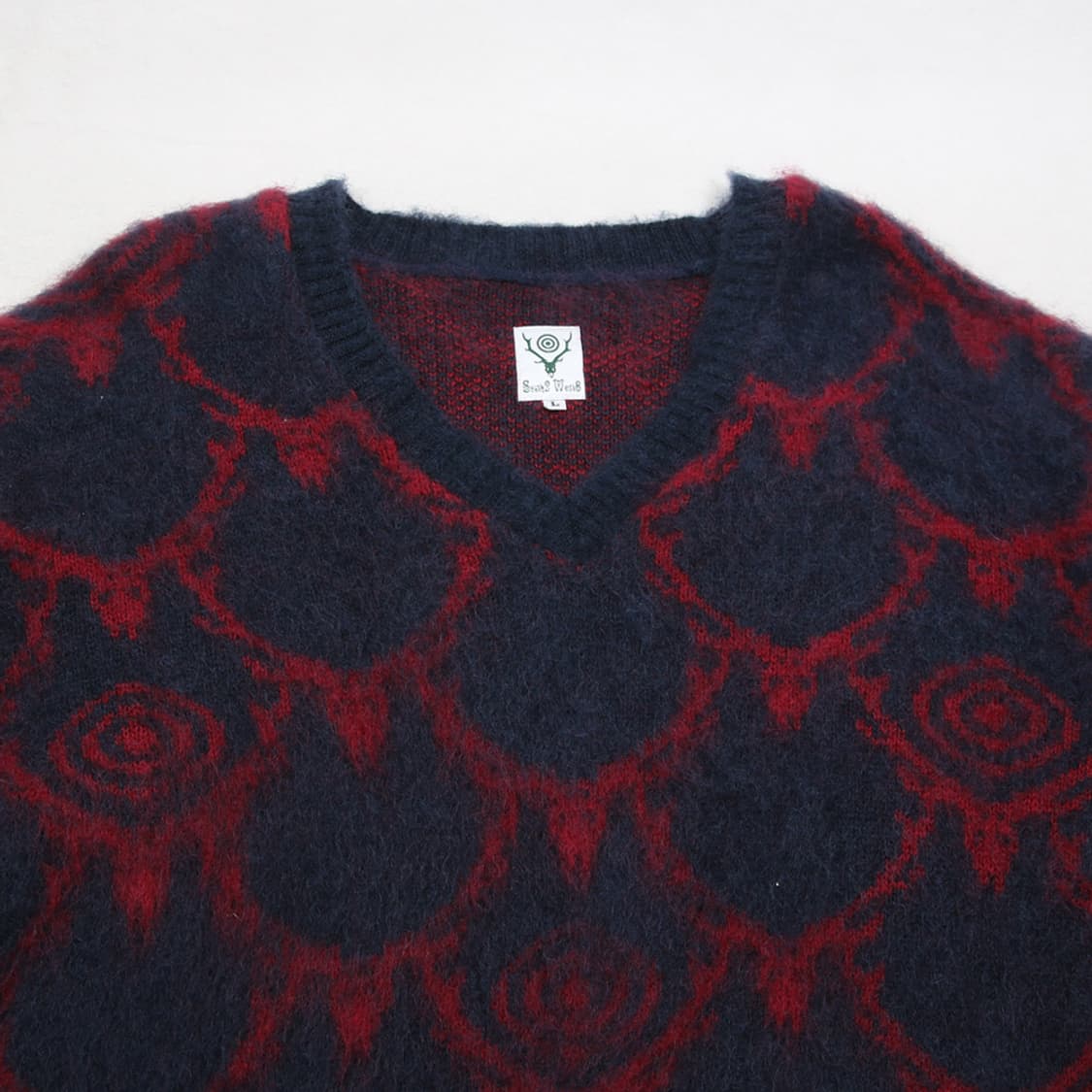 (착용컷) 남이서팔 South2 West8 모헤어 브이넥 니트 (L) 상품이미지5