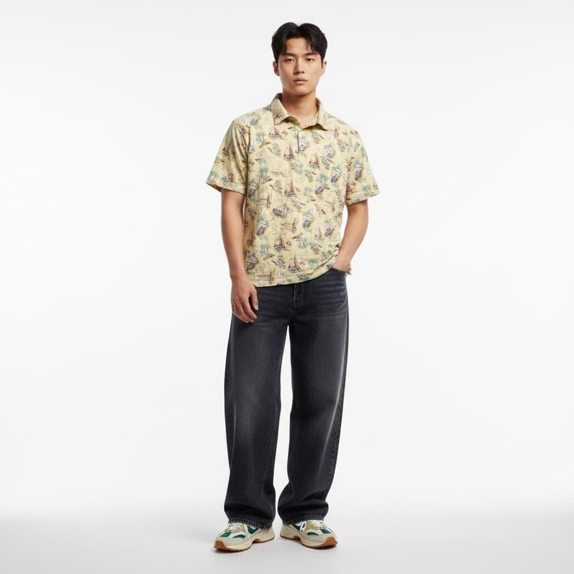 Polo Ralph Lauren 폴로 랄프로렌 옐로우 하와이안 패턴 반팔 상품이미지1