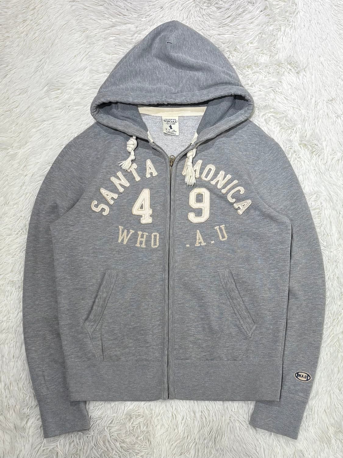 후아유 빅로고 후드집업 상품이미지3