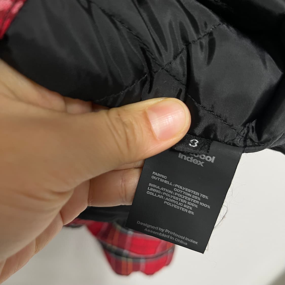 Protocol Index 프로토콜 인덱스 누빔 패딩 레드 3 상품이미지3