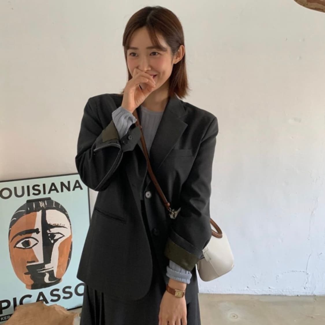 아바몰리 마틴싱글자켓 다크그레이 (드라이완료) 상품이미지6