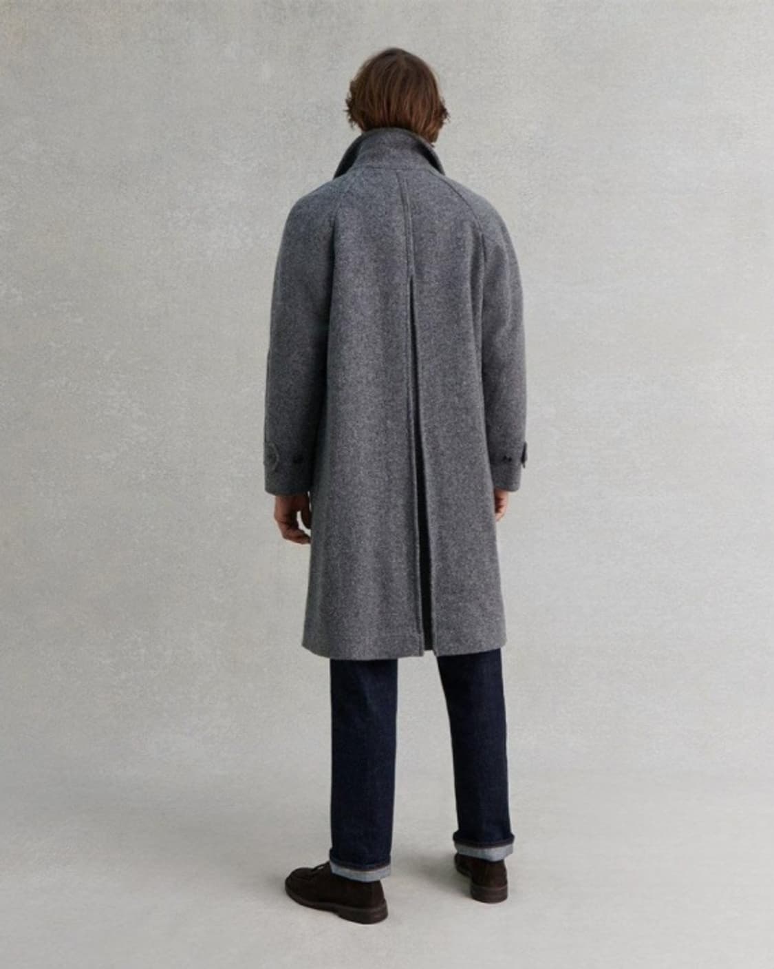 드레익스 미드 그레이 도네갈 울 발마칸 코트 (Drakes) 상품이미지2