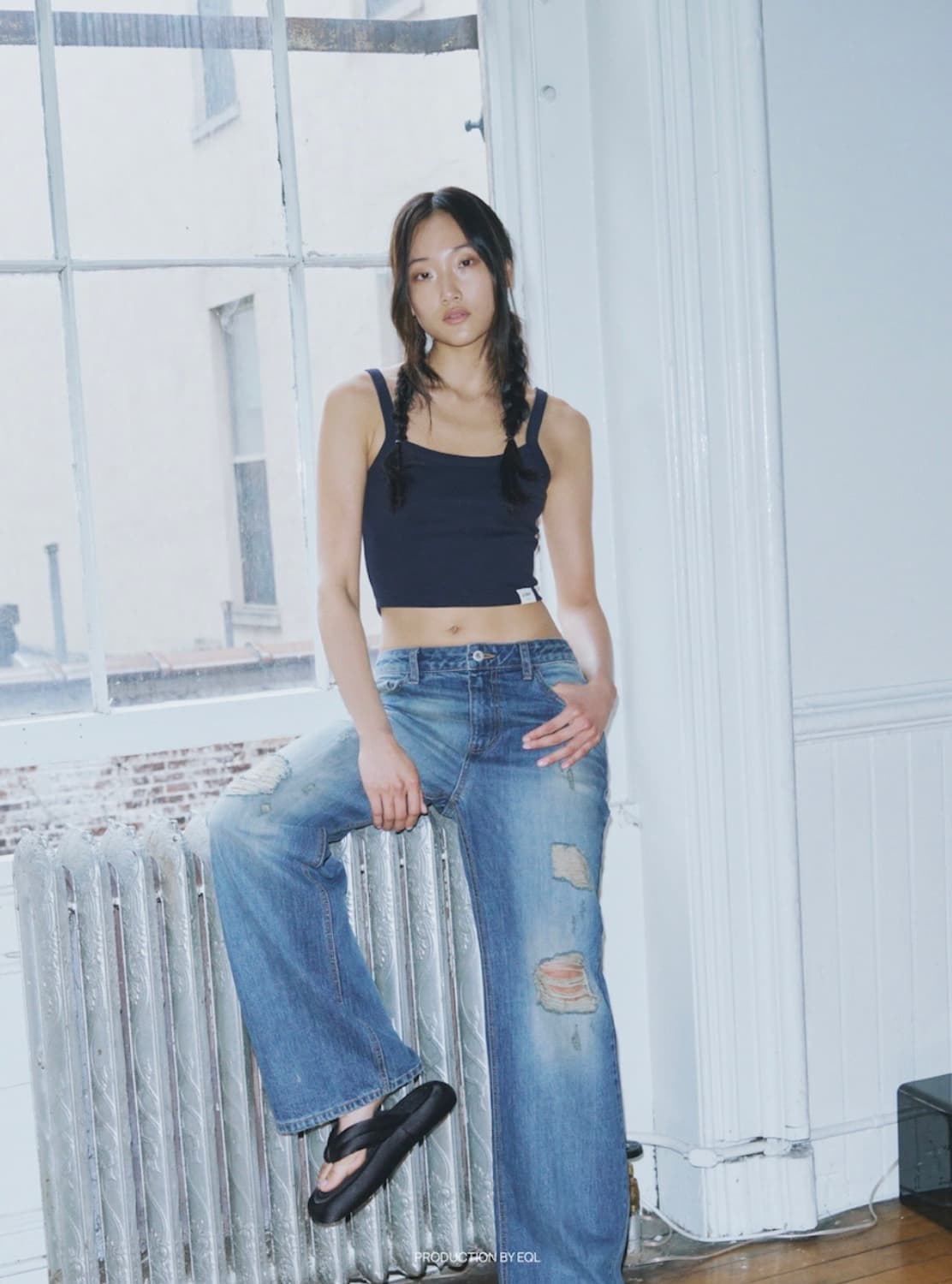 글로니 classic short tank 클래식 크롭 슬리브리스 나시  상품이미지4